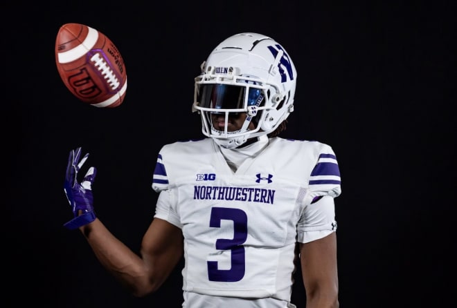 Jonathan Stevens Jr. committed to Northwestern on his Jan. 27 visit.