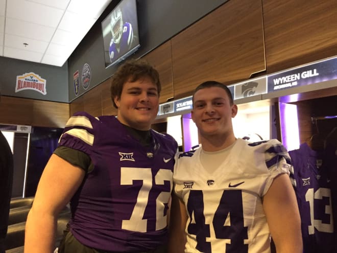 Greer, seen here with close friend Hayden Bollinger, says K-State would be a "great fit" for him.