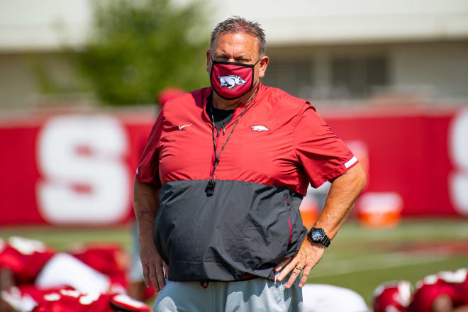 Sam Pittman is dealing with multiple challenges in his first year as Arkansas' head coach.