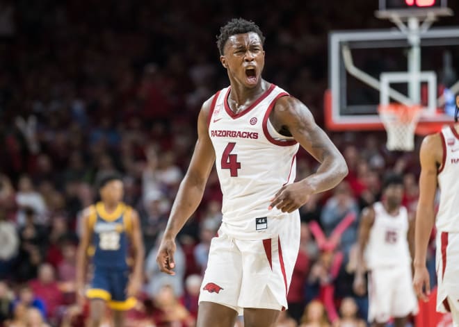 Arkansas guard Davonte Davis had a pre-draft workout Monday.