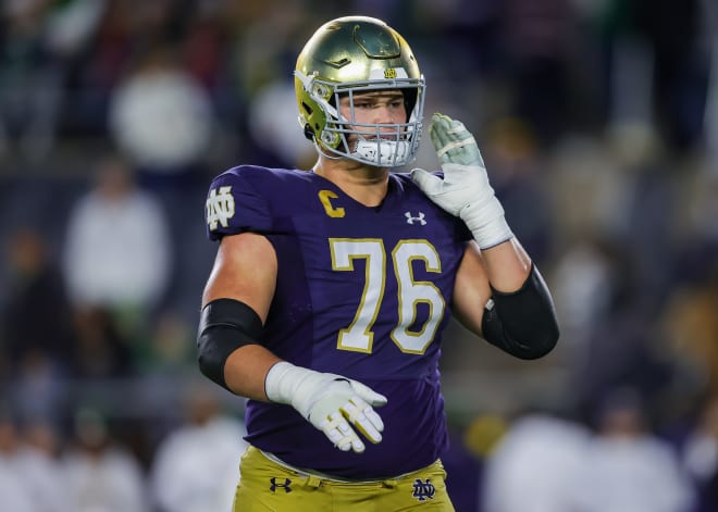 In the 2021 recruiting class, Notre Dame football signed Joe Alt as a three-star recruit. Alt became an entrenched starter at left tackle in three years at ND and declared early for the 2024 NFL Draft.