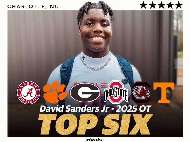 2025 5-star OL David Sanders Jr. included Tennessee football in his Top Six