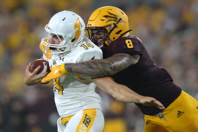 Fifth-year LB Merlin Robertson provides stability for that psoition (Sun Devil Athletics Photo)
