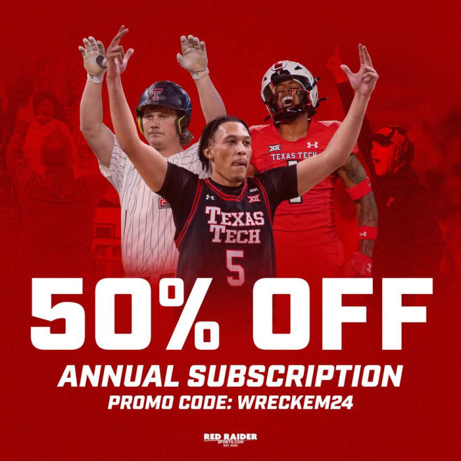 Not a member? Use code "WRECKEM24" for 50% off an annual subscription to RedRaiderSports