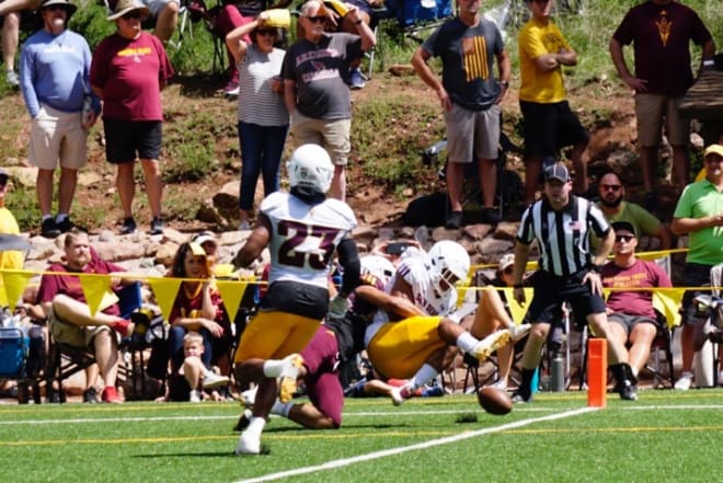 ASU DB Darien Cornay breaks up a long pass down the right sideline