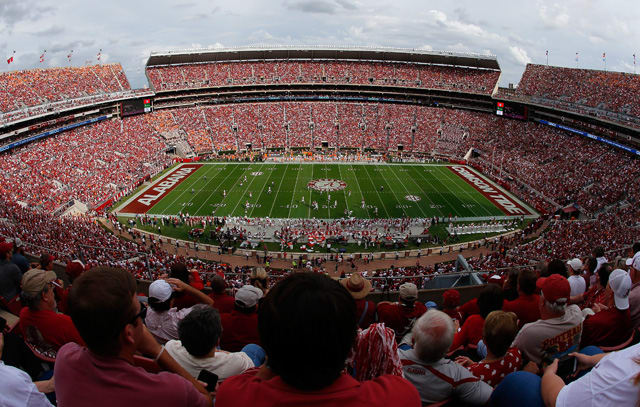 The record fan attendance for an Alabama Spring Game is 92,310 which was set in 2011 | Getty Photo