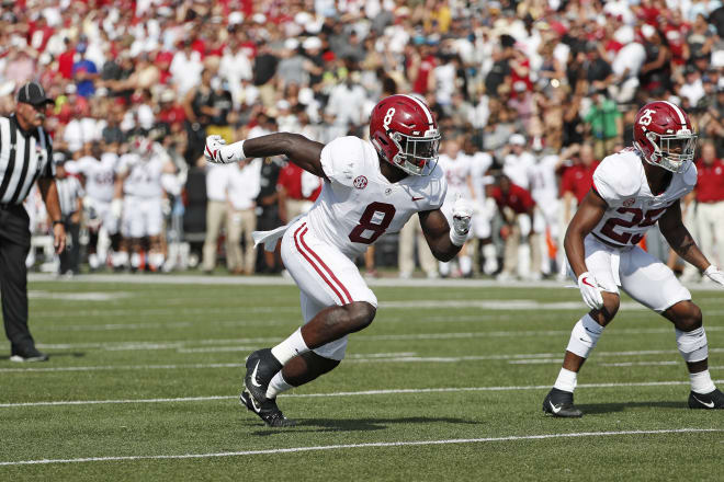 Alabama linebacker Dylan Moses will wear No. 32 next season, the number worn by departing linebacker Rashaan Evans last year. Photo | Getty Images 