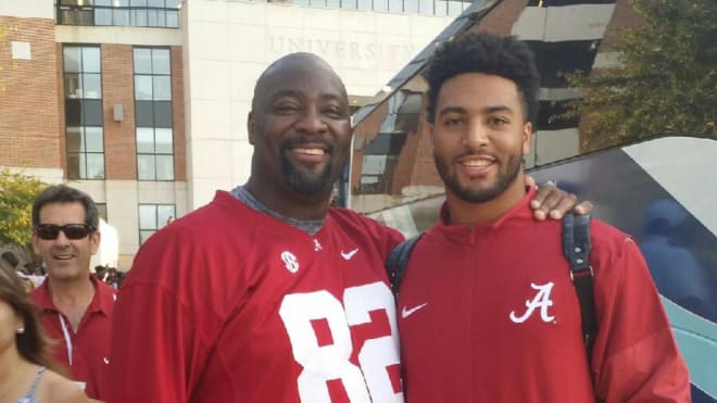 Irv Smith Sr, left, poses for a photo with his son, Alabama tight end Irv Smith Jr. Photo | Courtesy of Irv Smith Sr.