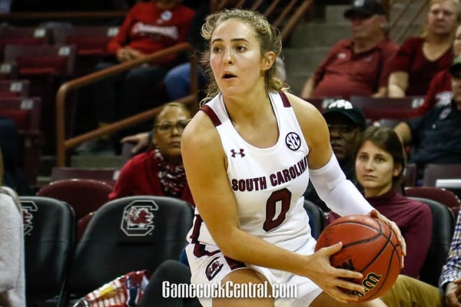 Former Lexington star Olivia Thompson is part of the Gamecock women's basketball program under Dawn Staley