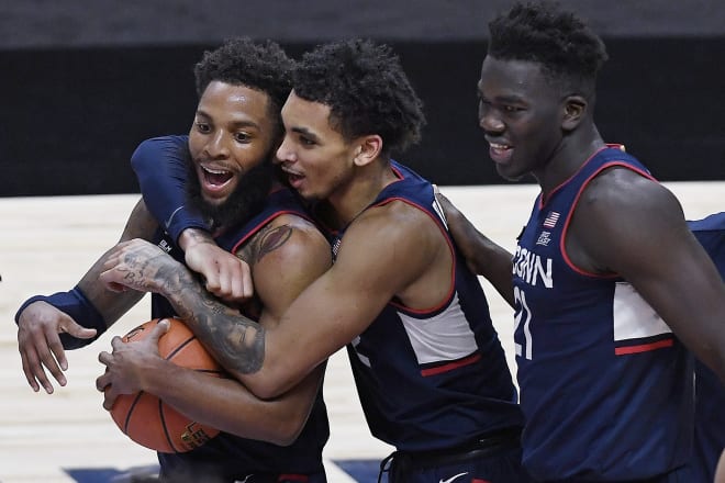 R.J. Cole (left), James Bouknight (center) and Adama Sonogo