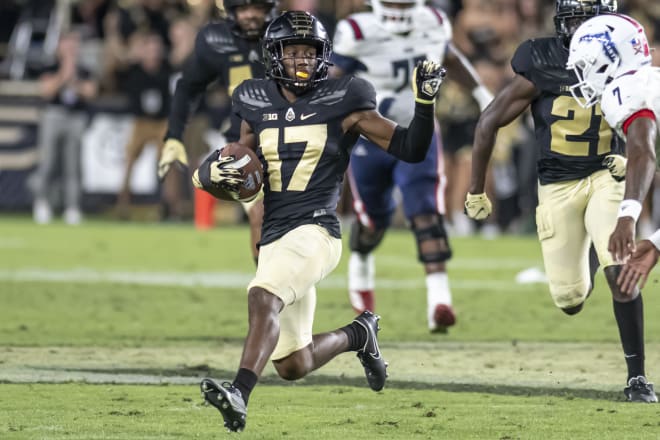 Jefferson's 55-yard interception return loomed large in Purdue's two-point win over FAU. Through just four games, he is only 42 yards shy of Purdue's single-season interception return yardage mark.