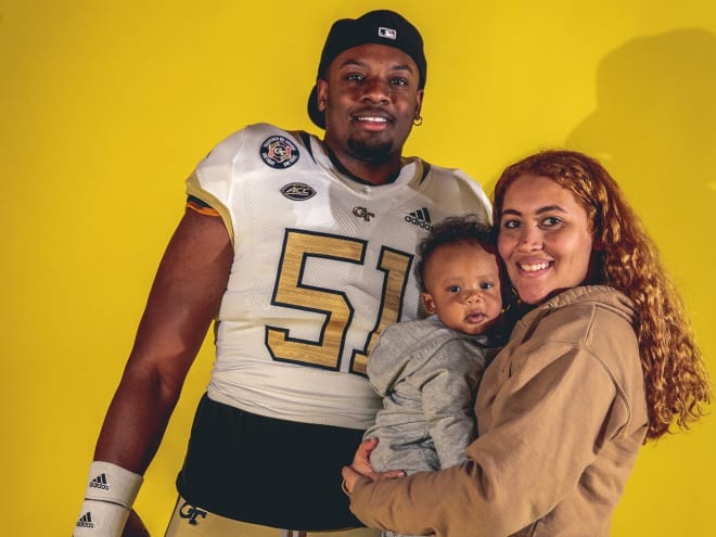 Byrd poses with his family during his GT official visit last week