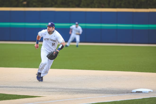 Notre Dame Fighting Irish baseball senior first baseman Niko Kavadas