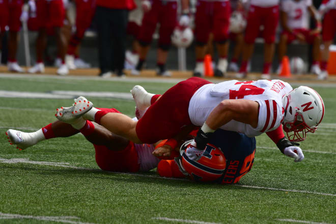 Nebraska's linebackers combined for 2.5 sacks and 6.5 tackles for loss at Illinois.