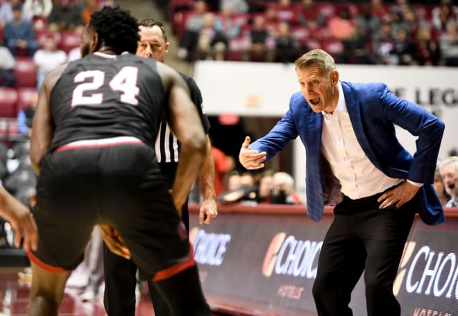  Alabama head coach Nate Oats coaches hard while the Crimson Tide plays defense against Jacksonville State at Coleman Coliseum. Photo | Gary Cosby Jr. / USA TODAY NETWORK