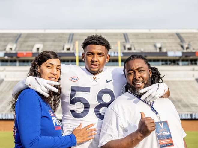 Four-star DL Kaleb Artis and his family had a great time during his visit to UVa.