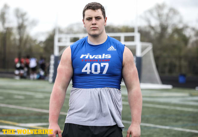 Maryland offensive tackle Landon Tengwall has emerged as one of Ed Warinner's top targets in the 2021 class.