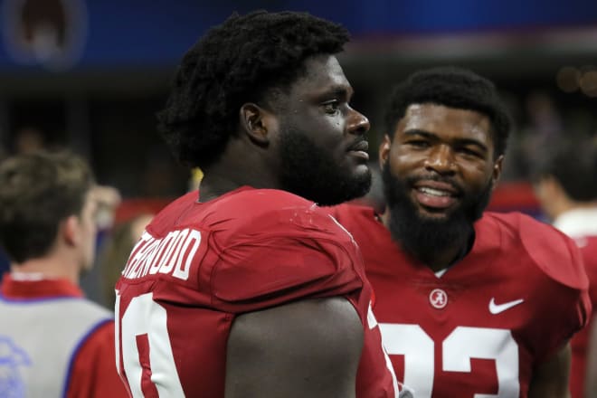 Alabama offensive lineman Alex Leatherwood. Photo | Getty Images