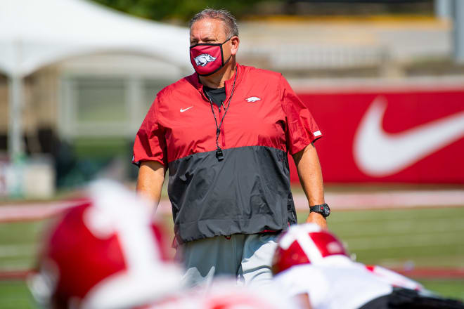 Sam Pittman is entering his second season as Arkansas' head coach.