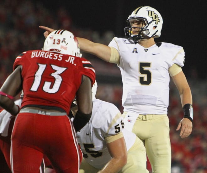 Blake Bortles connected with Jeff Godfrey on a late-scoring drive to lift UCF to a 38-35 win at Louisville in 2013.