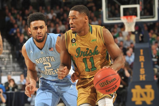 Demetrius Jackson scored 19 points to help the Irish in their upset win over No. 2 UNC.