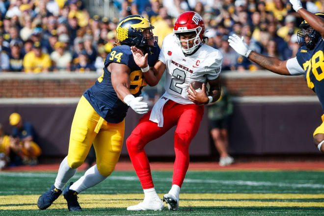The Rebels struggled with protecting Brumfield against Michigan