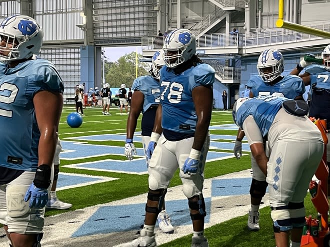 Redshirt sophomore Trevyon Green (78) has the right offensive tackle spot anchored.