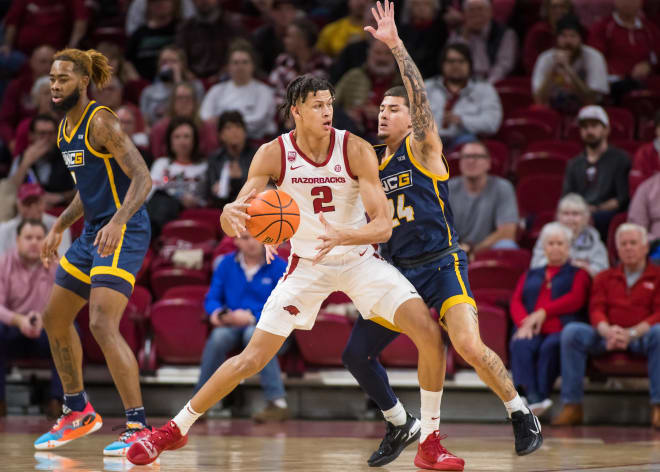 Arkansas forward Trevon Brazile will miss the rest of the 2022-23 season.