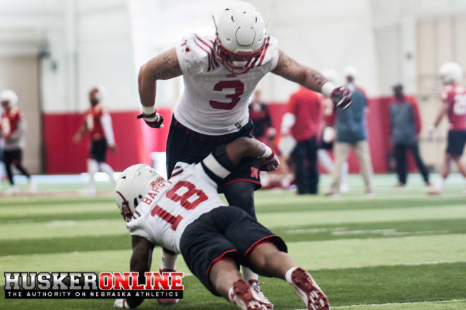 Nebraska hit the ground running in its first spring practice on Saturday afternoon.