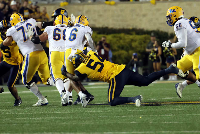 The West Virginia Mountaineers defensive line has played well through three games.