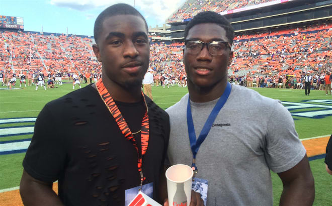 Auburn commitments Alaric Williams and K.J. Britt are expected to visit for Saturday's game.