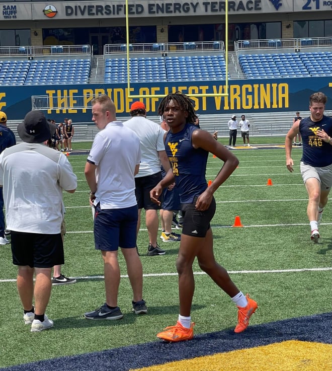 Keys was one of the standouts at the West Virginia Mountaineers one-day camp. 