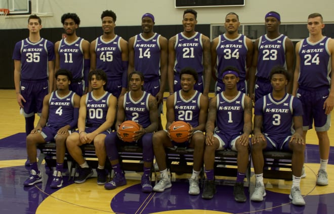 Kansas State's team at basketball media day.