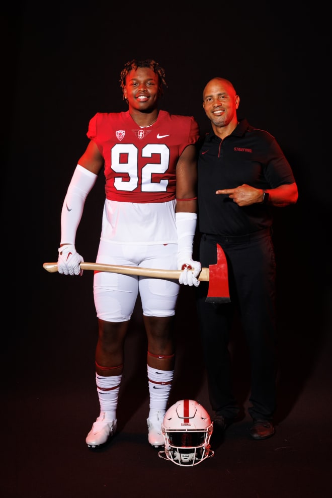 Stanford defensive line coach Diron Reynolds hopes to add Cameron Brandt to the fold. 