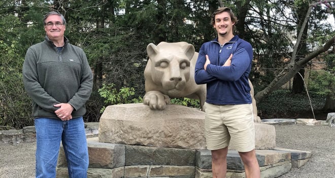 Penn State football prospect Ryan Brubaker and his father did a self-guided tour on campus Saturday.