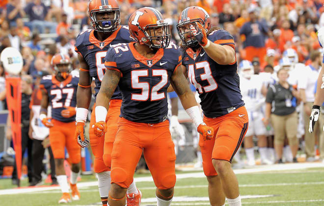 Illinois linebacker T.J. Neal finished second on the team in tackles in 2015.