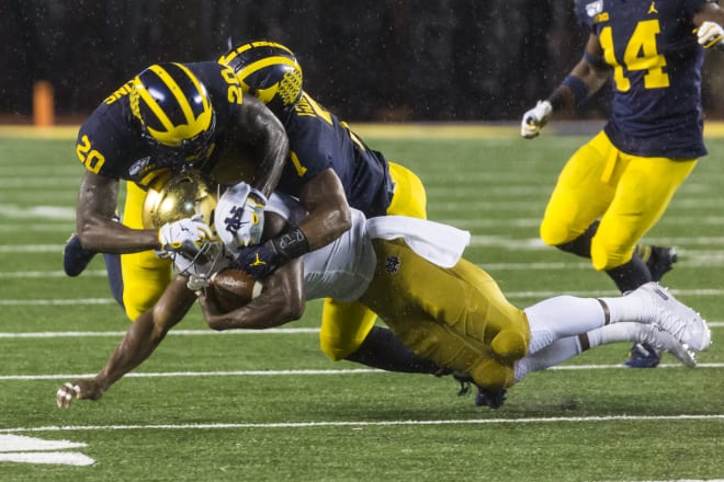 Michigan's defense held then-No. 8 Notre Dame to 120 total yards before the Irish's final drive.