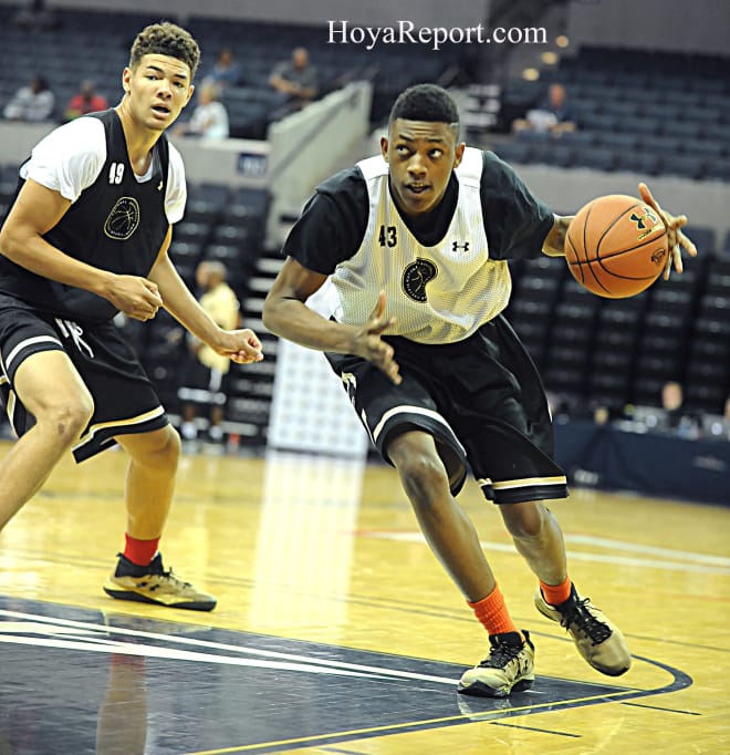 Andre Rafus, attacking the lane in NBPA Top 100 work last summer. 
