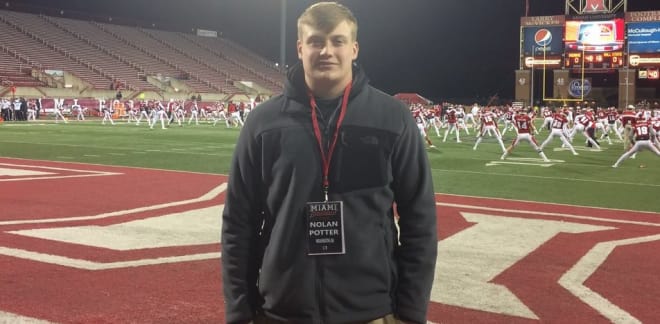 In-state OL Nolan Potter visited the Hawkeyes earlier this season.