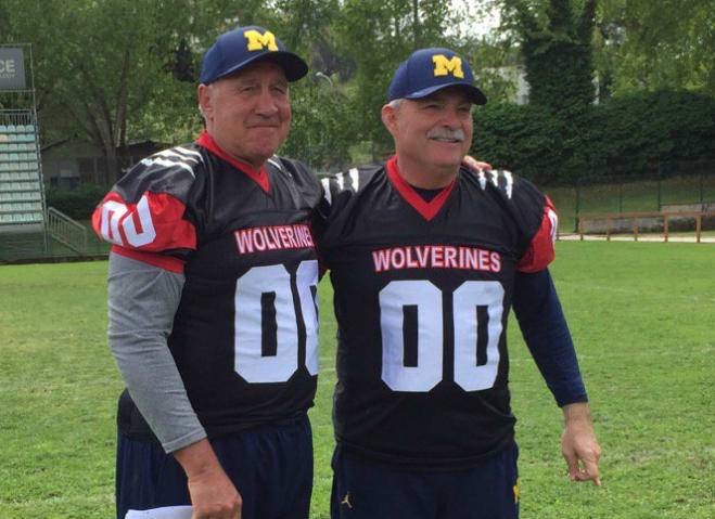 Greg Mattison and Don Brown in their new uniforms.