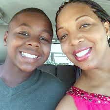 Young Bradley Ezewiro and mom