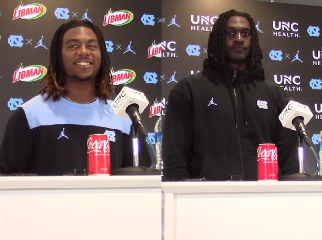 UNC defensive back/star DeAndfre Boykins and defensive end Des Evans field questions as the Tar Heels prepare for Miami.