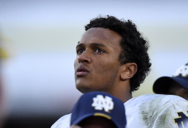Former Notre Dame quarterback DeShone Kizer is one of three players representing the Irish at the NFL Combine.