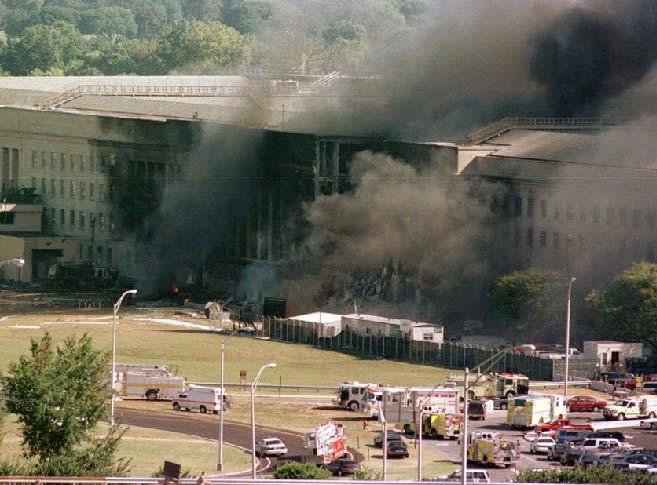 The Pentagon was hit not long after the twin towers were in New York City.