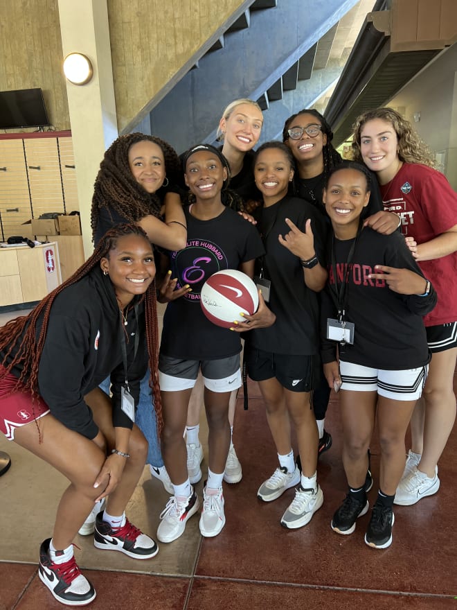 Hailee Swain had fun meeting the entire team at a recent camp. 