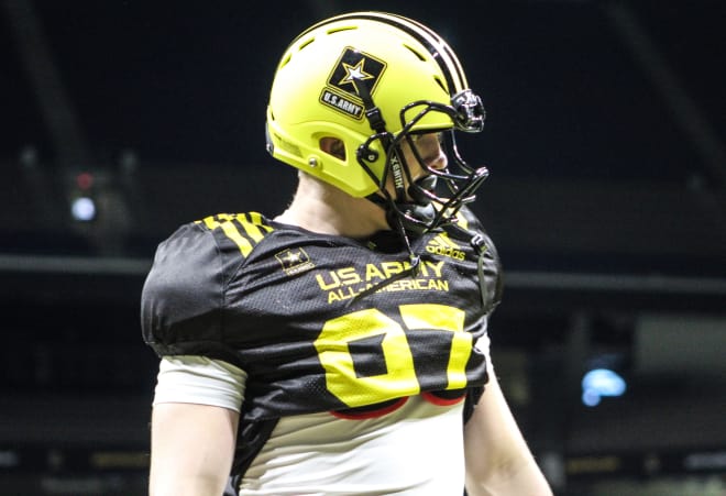 Four-star Aidan Hutchinson has really developed into a 265-pound, college-ready defensive lineman.