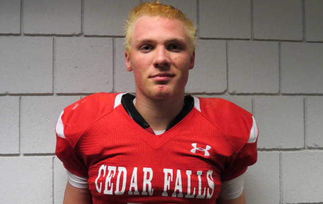 Linebacker Jack Campbell led Cedar Falls with 22 tackles in the state semifinals on Friday.