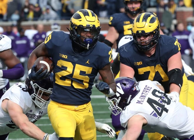 Michigan Wolverines football running back Hassan Haskins