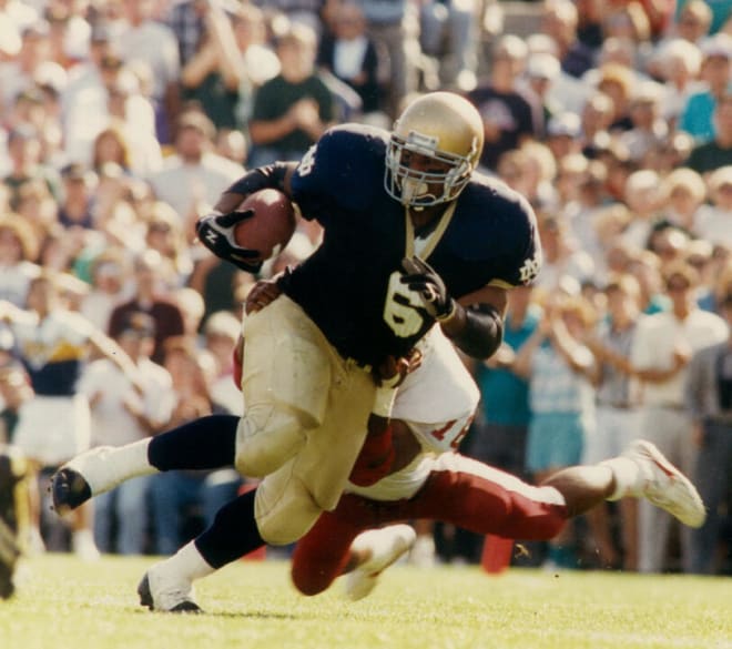 Jerome Bettis headlines a prominent history among Notre Dame running backs from Michigan. 