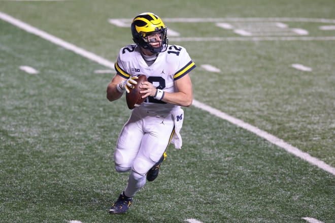 Michigan Wolverines football redshirt freshman quarterback Cade McNamara threw five touchdown passes in 2020.